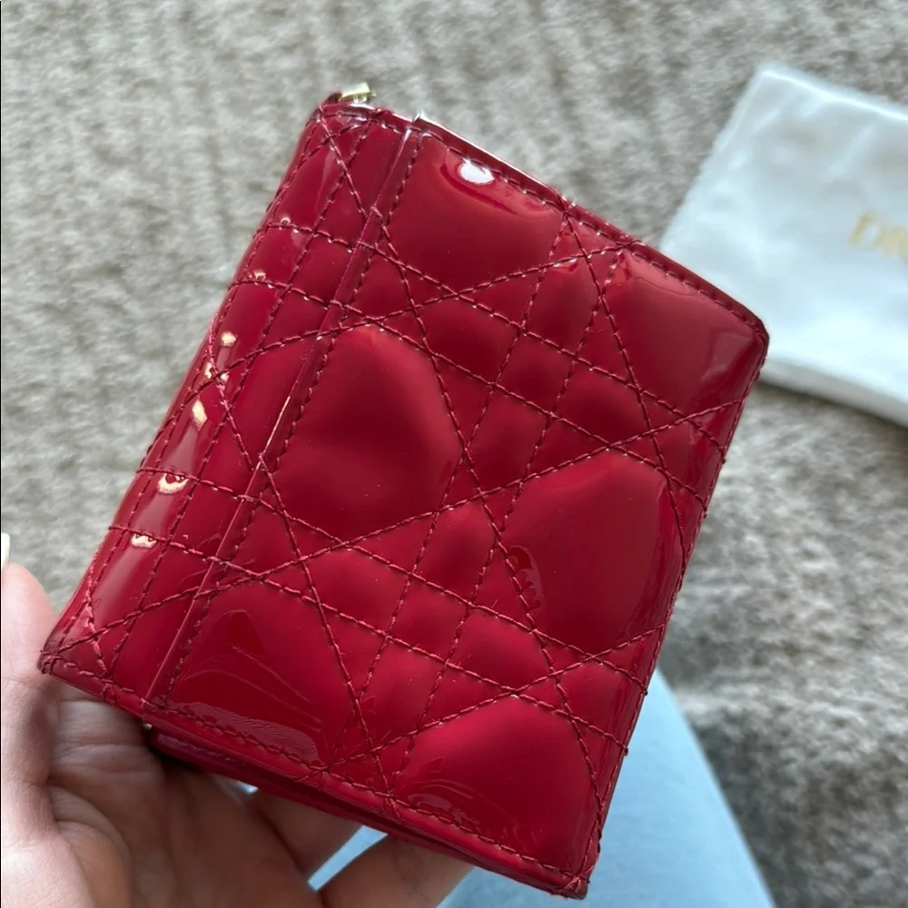 Dior Mini Lady Dior Gardenia Wallet
